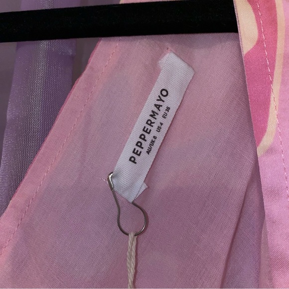 Peppermayo Psychedelic Satin Slip Dress - Picture 3 of 4